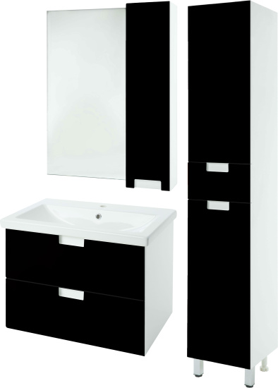 Зеркало Bellezza Пегас 70 R черное