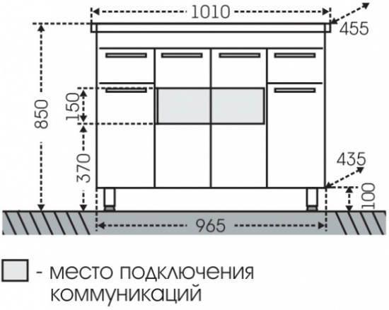 Мебель для ванной СанТа Родос 100