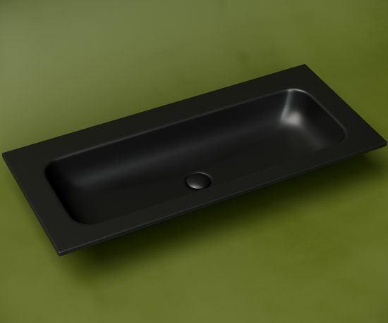 Тумба с раковиной Sancos Code 100 подвесная, серо-бежевая, раковина черная