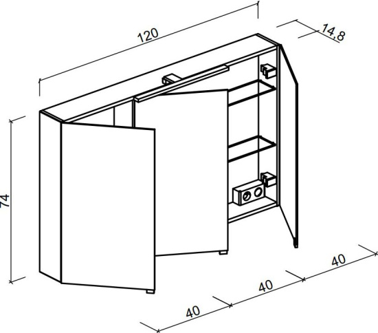 Мебель для ванной Sancos Libra 120 белый глянец