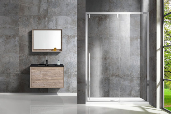 Душевая дверь в нишу Vincea Lugano VDS-1L150CL-1 150 см, профиль хром