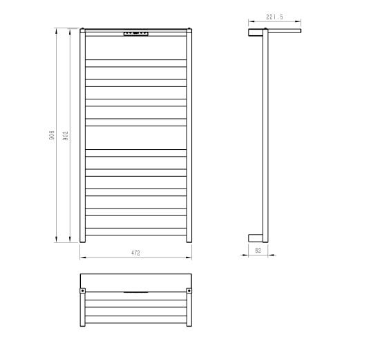 Полотенцесушитель электрический Wonzon & Woghand Frankfurt WW-A1029-MB