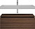 Тумба с раковиной Armadi Art Flat 100 подвесная, dark oak