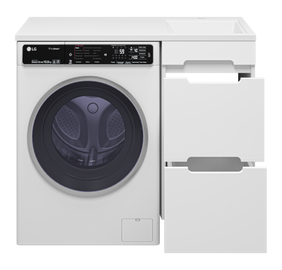 Тумба с раковиной Misty Байкал 40 L под стиральную машину, раковина Гавана 100