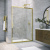 Душевая дверь в нишу Vegas Glass ZP TUR NOVO 170 09 01, профиль золото глянцевое, стекло прозрачное