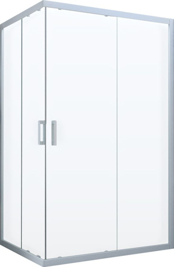 Душевой уголок Vegas Glass ZA-F Novo 100*90 01 01 профиль белый, стекло прозрачное