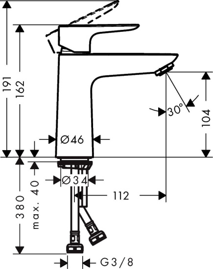 Смеситель для раковины Hansgrohe Talis E 71714000