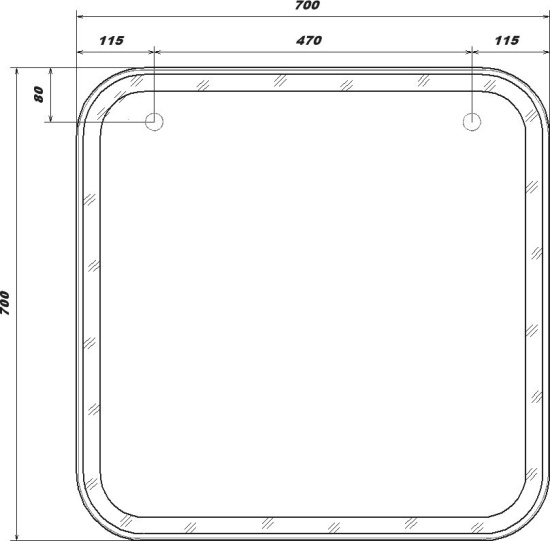 Зеркало Sanstar Varna 70 с подсветкой