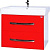 Тумба для комплекта Bellezza Рокко 60 подвесная красная 2 ящика