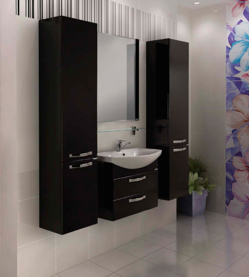 Зеркало Aquaton Ария 50 черный глянец