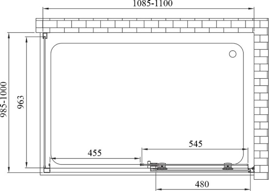 Душевой уголок Vincea Soft VSR-3SO1011CL 110х100 см, профиль хром