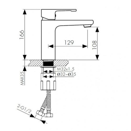 Смеситель для раковины Kaiser Elite 01011