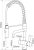Смеситель для кухни Seaman Barcelone SSL-5370 Water
