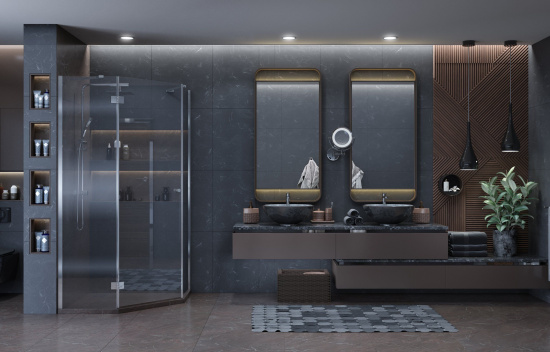 Душевой уголок Ambassador Diamond 12011111L 90x90 см