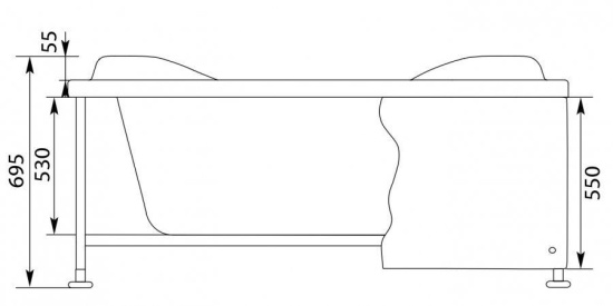 Акриловая ванна Aquanet Flores 150 см