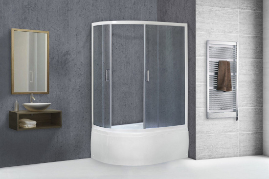 Душевой уголок Royal Bath RB 8120BK-C-R с поддоном