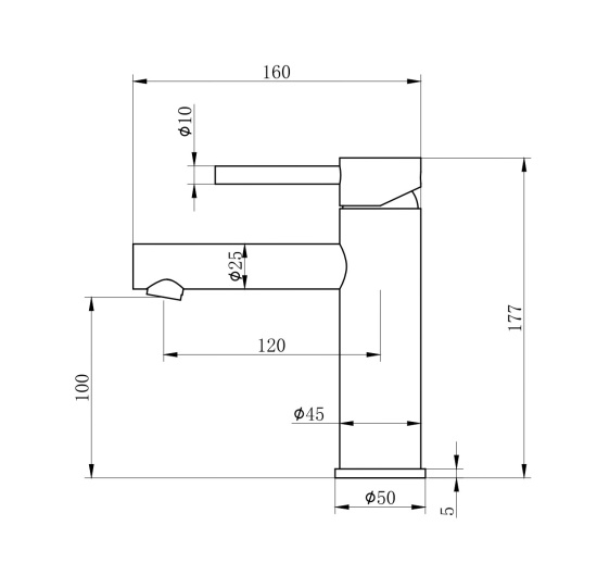 Смеситель для раковины Wonzon & Woghand WW-H9089-MB