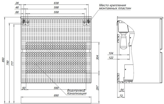 Тумба с раковиной Aquanet Джейн 70 белая матовая, раковина Фортуна