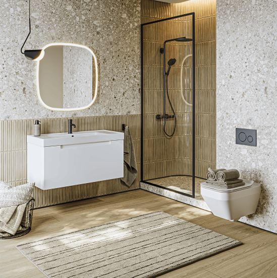 Тумба с раковиной Aqwella Vancouver 100 подвесная, белая