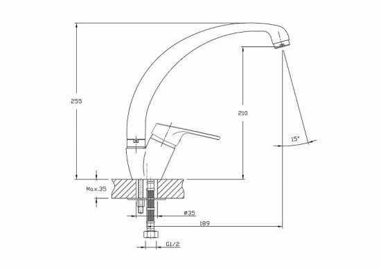 Смеситель для кухни Haiba HB4116
