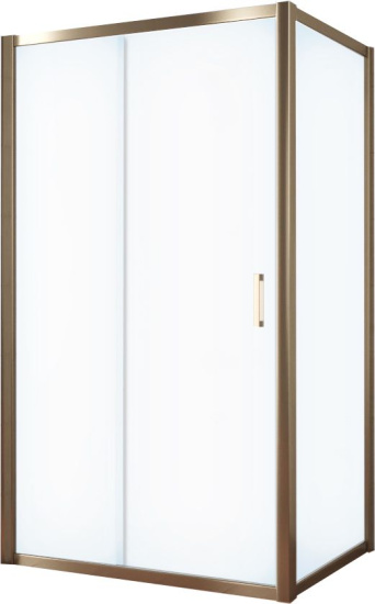 Душевой уголок Vegas Glass ZP+ZPV TUR NOVO 110*80 05 10 профиль бронза, стекло сатин