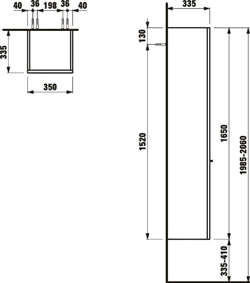 Пенал Laufen Palace 4.0202.2.075.463.1 R