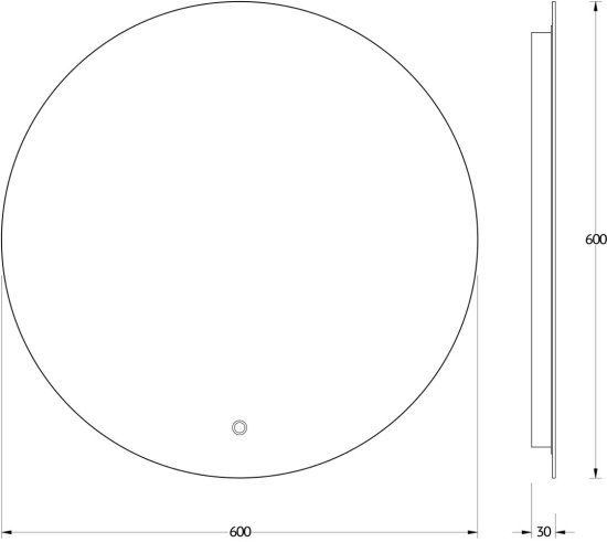 Зеркало круглое Evoform Ledshine BY 2643 60x60
