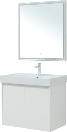 Мебель для ванной Aquanet Nova Lite 75 белый глянец, с дверками