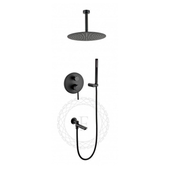 Душевая система Filarete Roun FL1022BL, черный