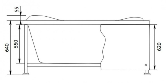 Акриловая ванна Aquanet Malta 150 см