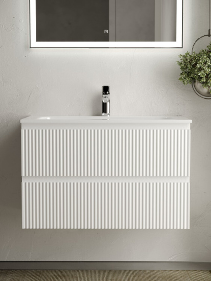 Тумба с раковиной Sancos Snob R 80 Bianco SNR80W, подвесная
