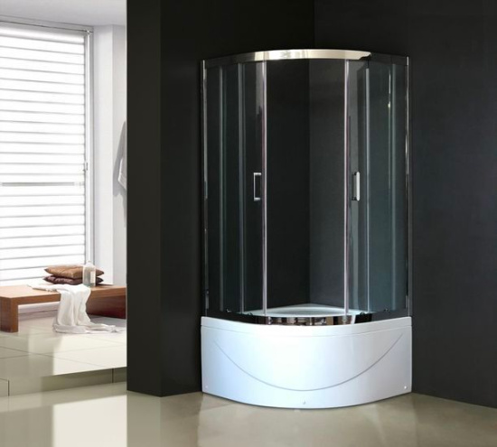 Душевой уголок Royal Bath RB 100BK-T-CH с поддоном