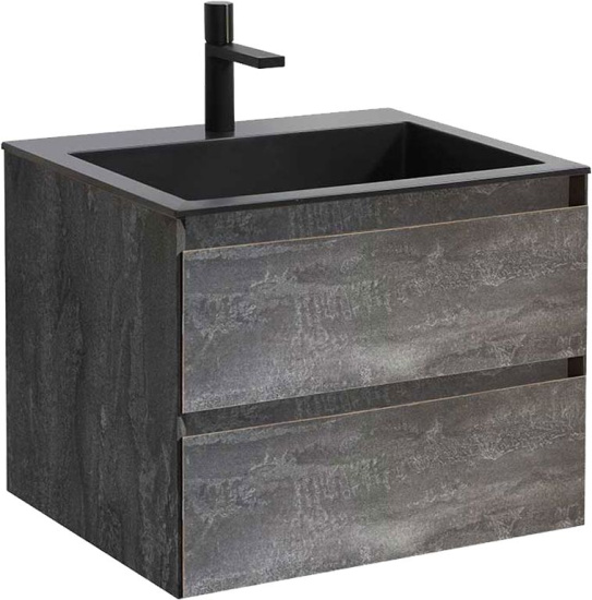 Тумба с раковиной Vincea Luka 60 2 ящика, камень