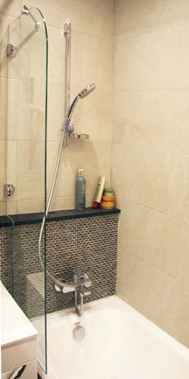 Шторка на ванну GuteWetter Lux Pearl GV-001A левая 50 см стекло бесцветное, фурнитура хром