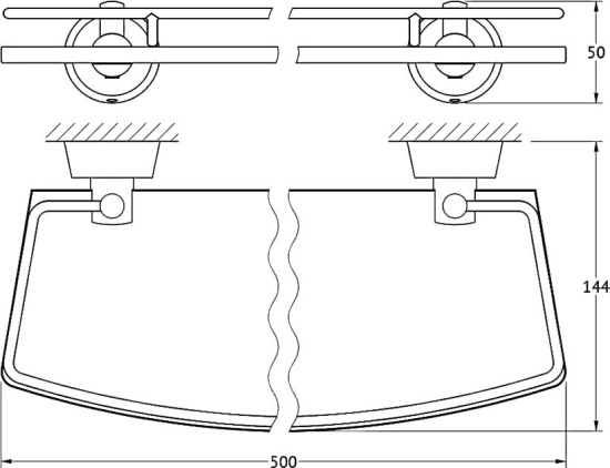Полка FBS Vizovice VIZ 015 50 см