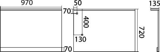 Зеркало Misty Леон 100 дуб, с подсветкой