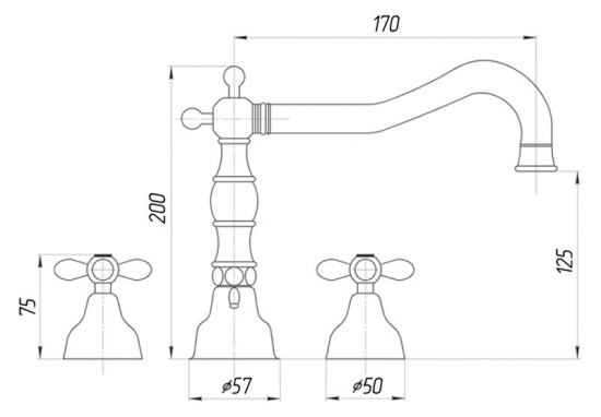 Смеситель для раковины Migliore Princeton Plus ML.PRP-8012 Cr