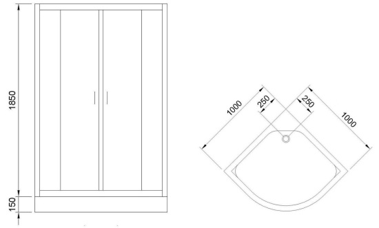 Душевой уголок Royal Bath RB 100HK-T