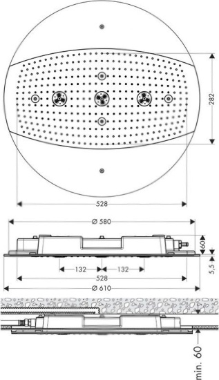 Душевой комплект Hansgrohe Raindance Rainmaker 28403000 с внутренней частью, без подсветки