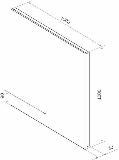 Зеркало Diwo Элиста 100x100 с подсветкой