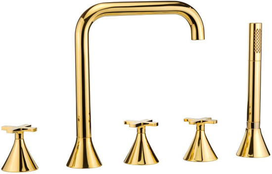 Смеситель на борт ванны Migliore Sirius 28172 золото