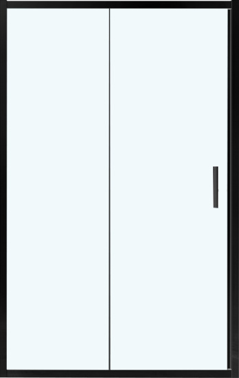 Душевая дверь в нишу Vincea Garda VDS-1G140CLB 140 см, профиль черный, стекло прозрачное