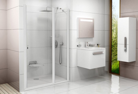 Душевая дверь в нишу Ravak CSD2-120 Transparent, профиль белый