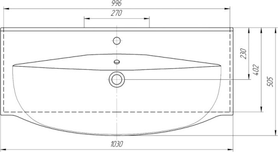 Тумба с раковиной Bellezza Сесилия 105 напольная