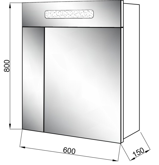 Зеркало-шкаф Cerutti SPA Ломбардия 60