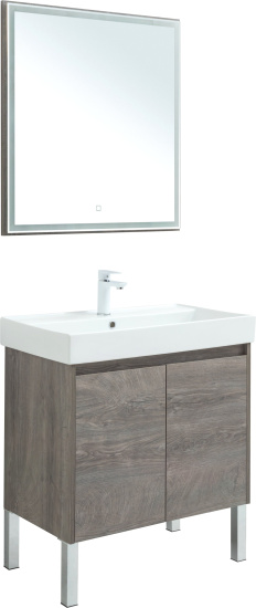 Мебель для ванной Aquanet Nova Lite 75 дуб рошелье, с дверками