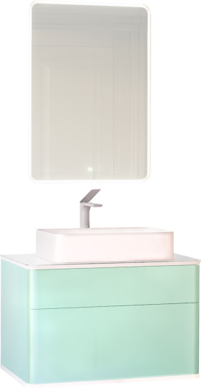 Мебель для ванной Jorno Pastel 80 бирюзовый бриз