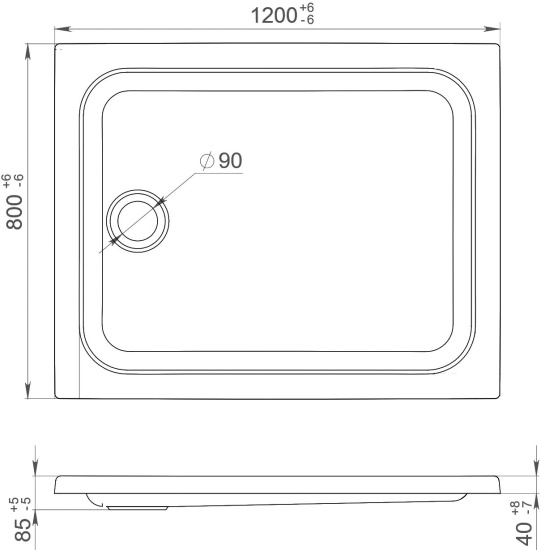 Поддон для душа Triton ПД26 120х80