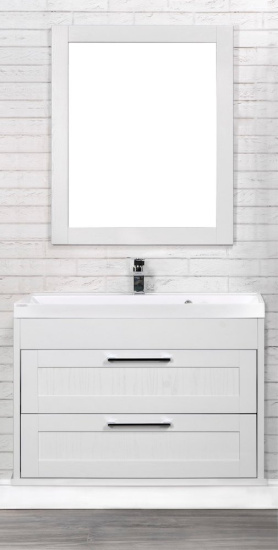 Тумба с раковиной ValenHouse Эйвори 80 подвесная, белая