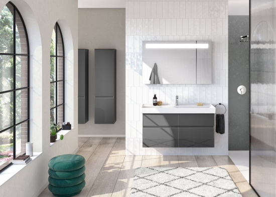 Пенал Villeroy & Boch Collaro C033L0FP glossy grey, L